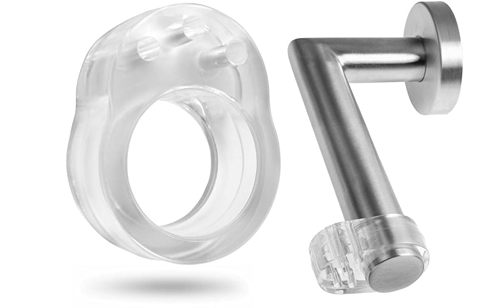 LÜNIC 4er Set Türklinkenpuffer Türstopper Türgriffpuffer Ring transparent