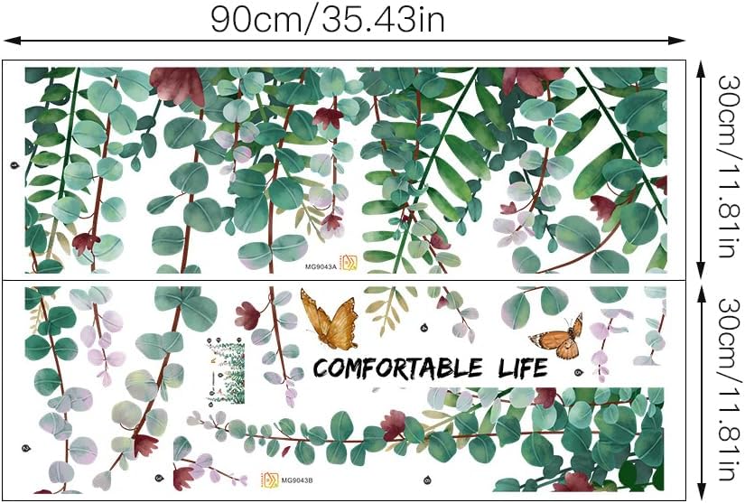 Wandtattoo Wandaufkleber Fensteraufkleber Wandsticker Efeu Hängende Ranken Blätter Blumen