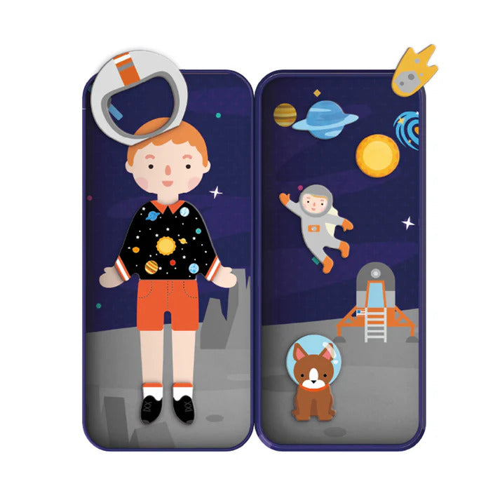 MierEdu Reise - Magnetspielbox Magnetische Puzzle-Box – Astronaut