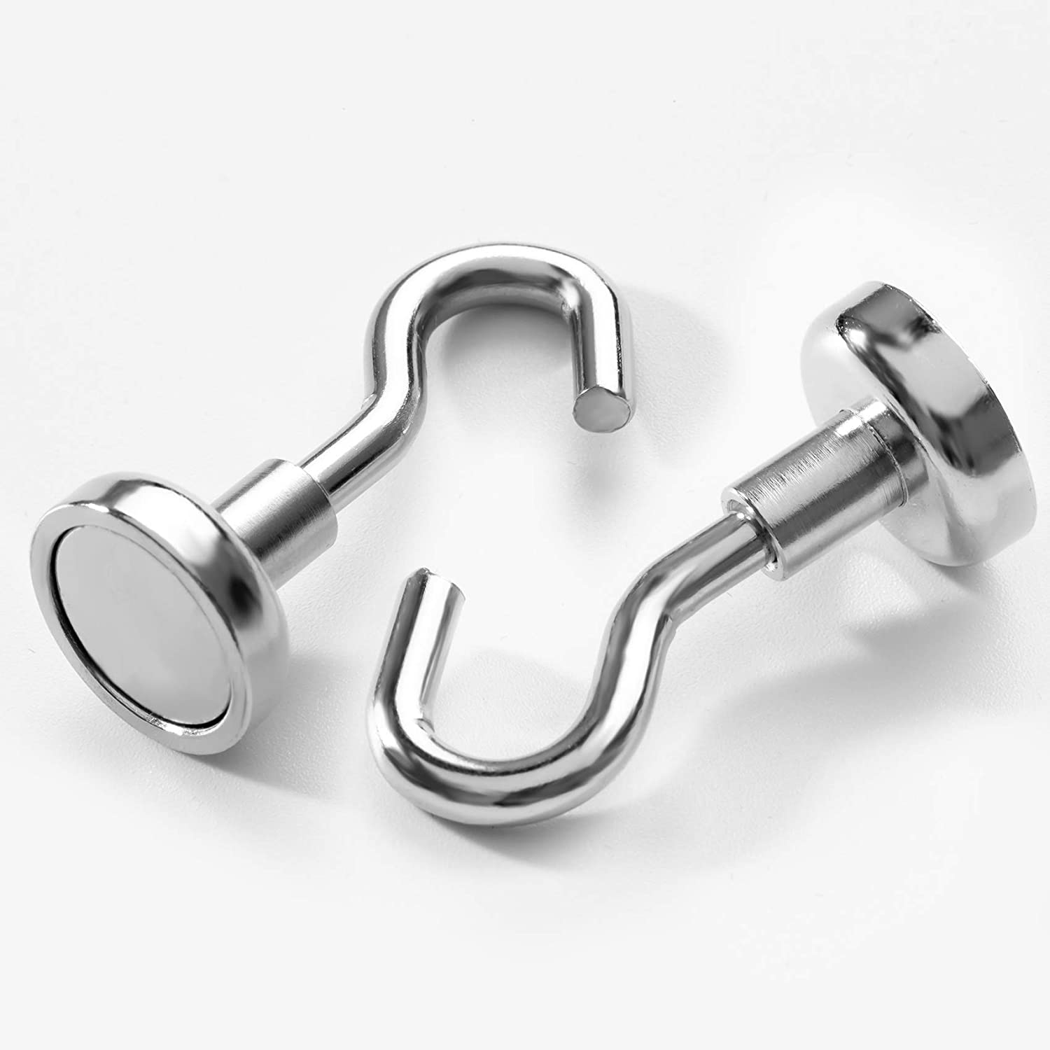 LÜNIC 10er Set Magnethaken 16mm Neodym - Magnetischer Halter Haken Kühlschrankmagnet