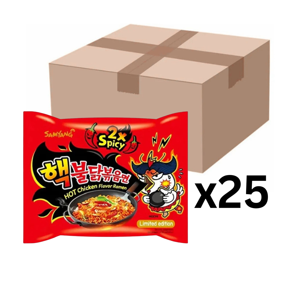 Samyang Buldak Hot Chicken Ramen 2xSpicy 140g (25er-Pack)