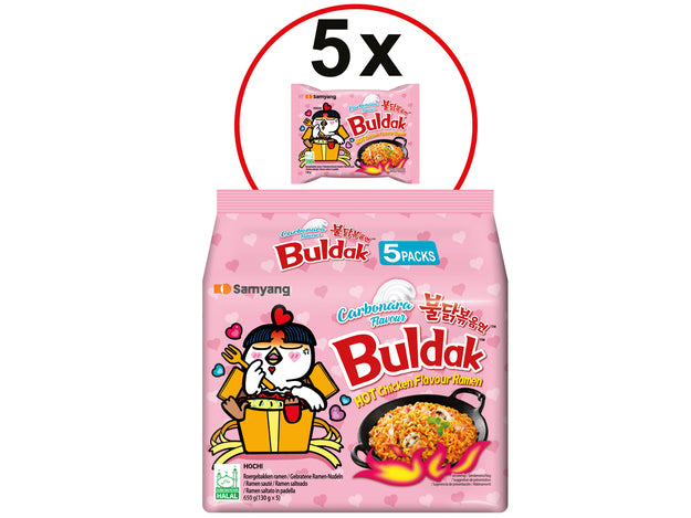 Samyang Buldak Hot Chicken Ramen Carbonara 130g (5er-Pack)