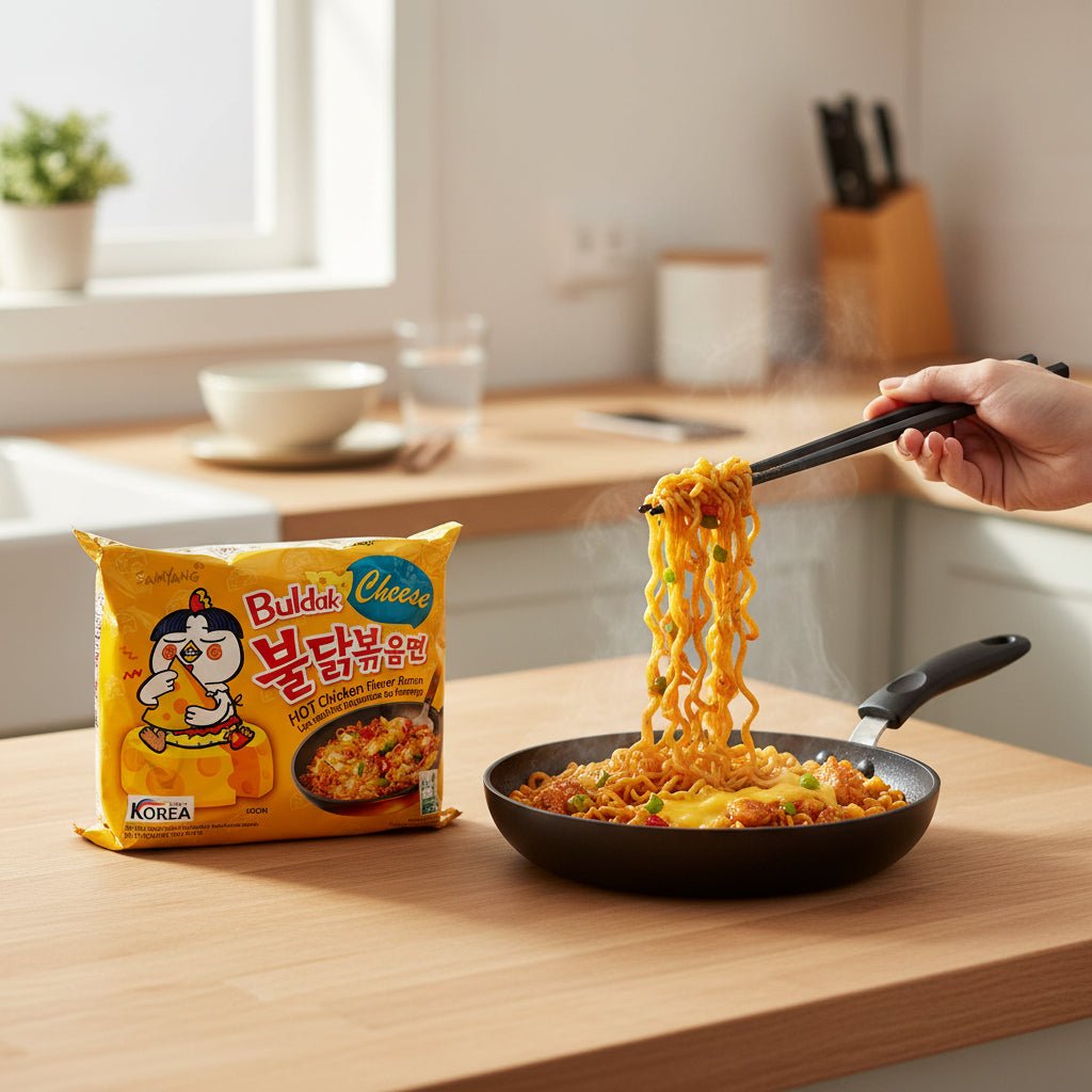 Samyang Buldak Cheese Hot Chicken Ramen 140g (5er-Pack)