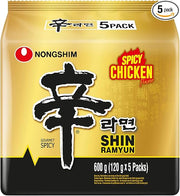 Nongshim Instantnudeln Shin Ramyun Spicy Chicken 120g (5er-Pack)