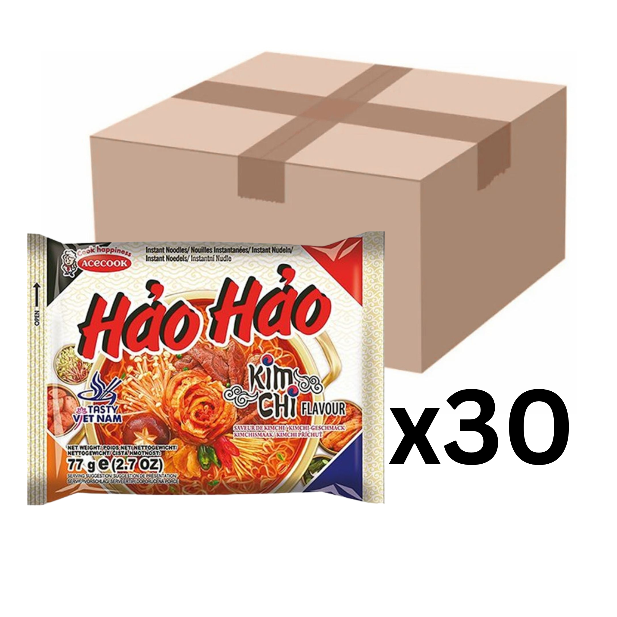 Acecook Instantnudeln Hao Hao Kimchi 77g (30er-Pack)