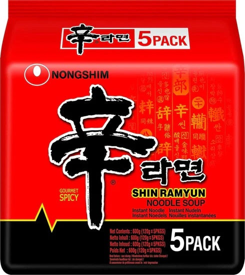 Nongshim Instantnudeln Shin Ramyun 120g (5er-Pack)