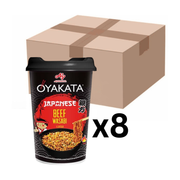 Ajinomoto OYAKATA Instantnudeln Yakisoba CUP Japanese Rind Wasabi 93g (8er-Pack)_MHD