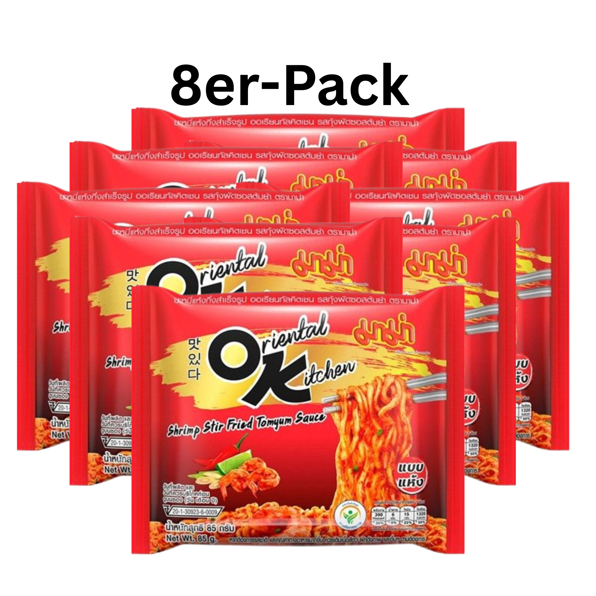 MAMA Instantnudeln OK Bratnudeln Stir-Fried Tom Yum Garnelen 85g (8er-Pack)_MHD