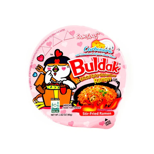 Samyang Buldak Hot Chicken Ramen Carbonara Cup 80g (6er-Pack)