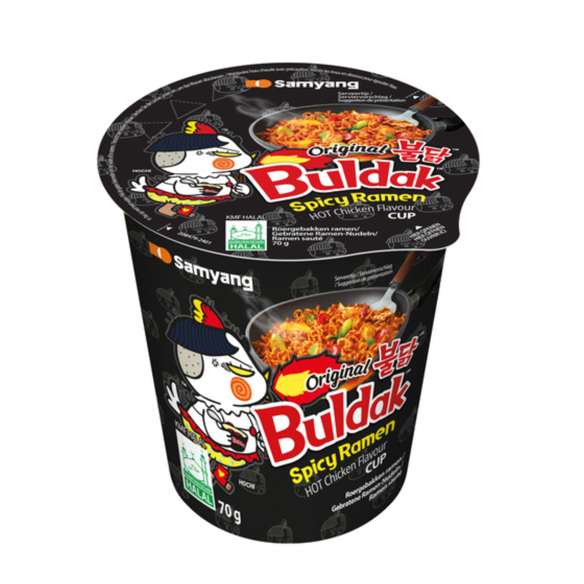 Samyang Buldak Hot Chicken Ramen Original Cup 70g (6er-Pack)