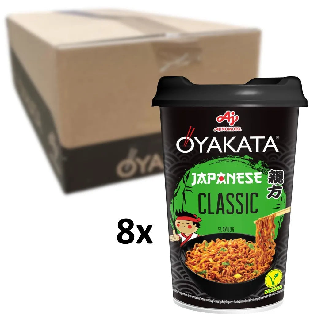 Ajinomoto OYAKATA Instantnudeln Yakisoba Cup Japanese Classic 93g (8er-Pack)
