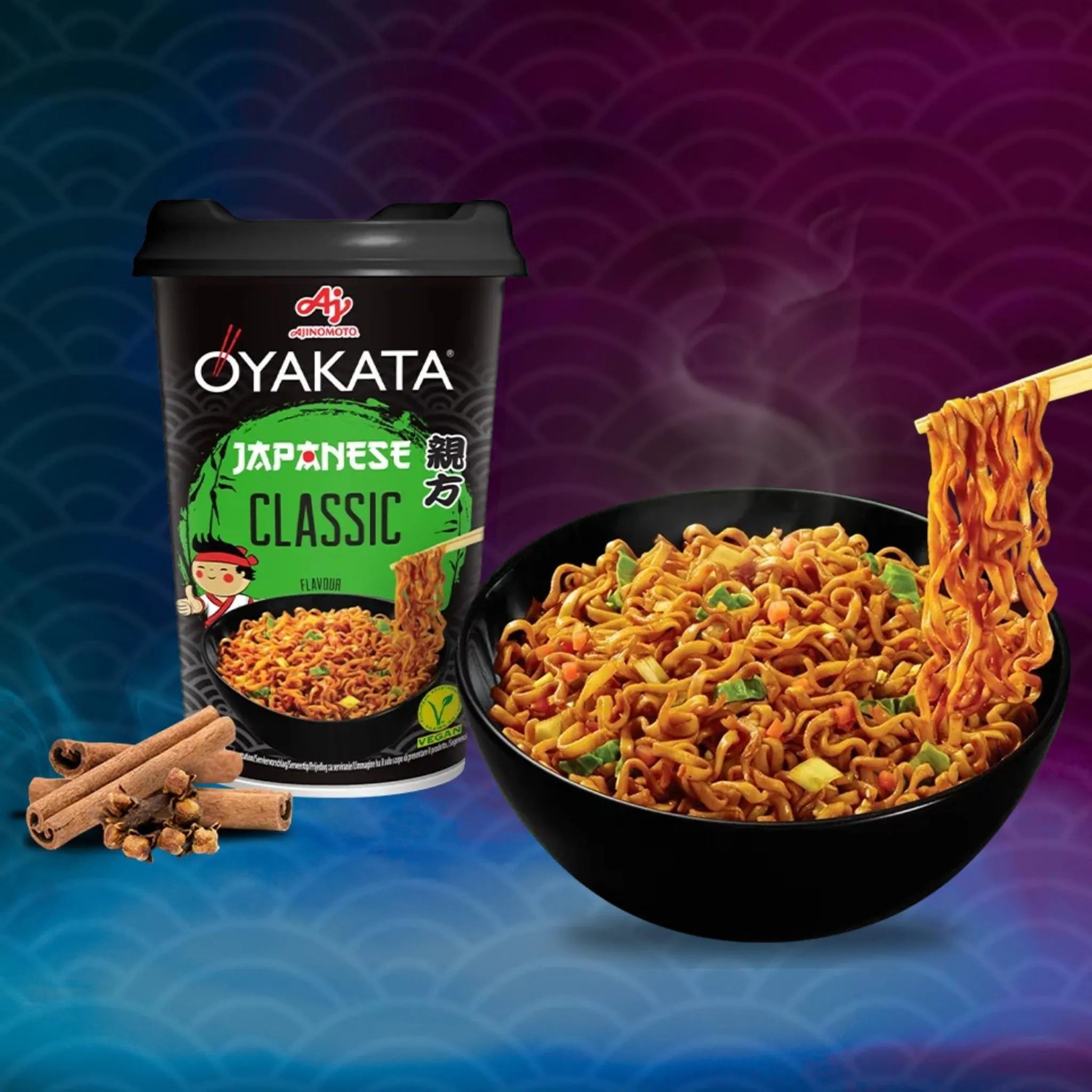 Ajinomoto OYAKATA Instantnudeln Yakisoba Cup Japanese Classic 93g (8er-Pack)