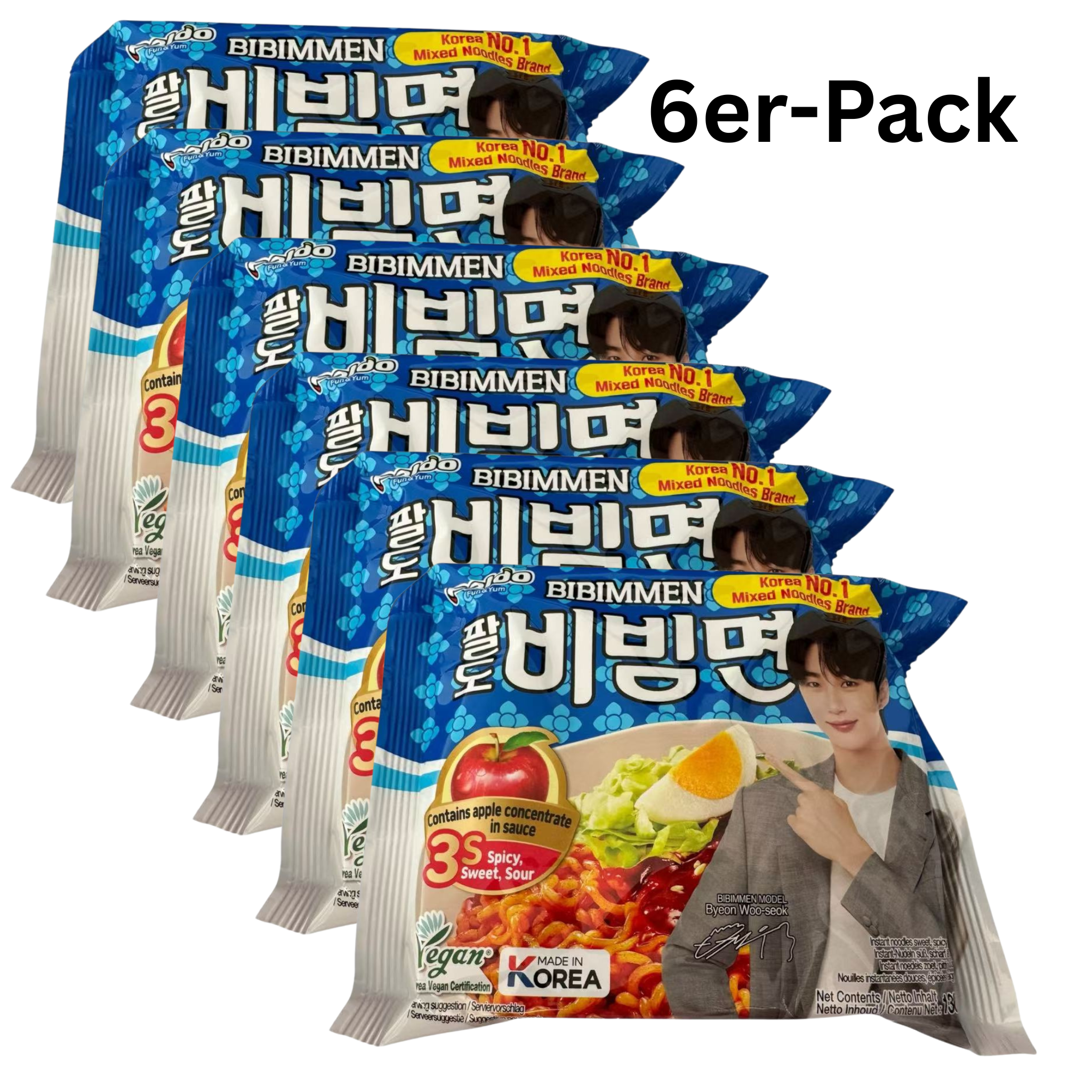 Paldo Instantnudeln Bibim Men 130g (6er-Pack)