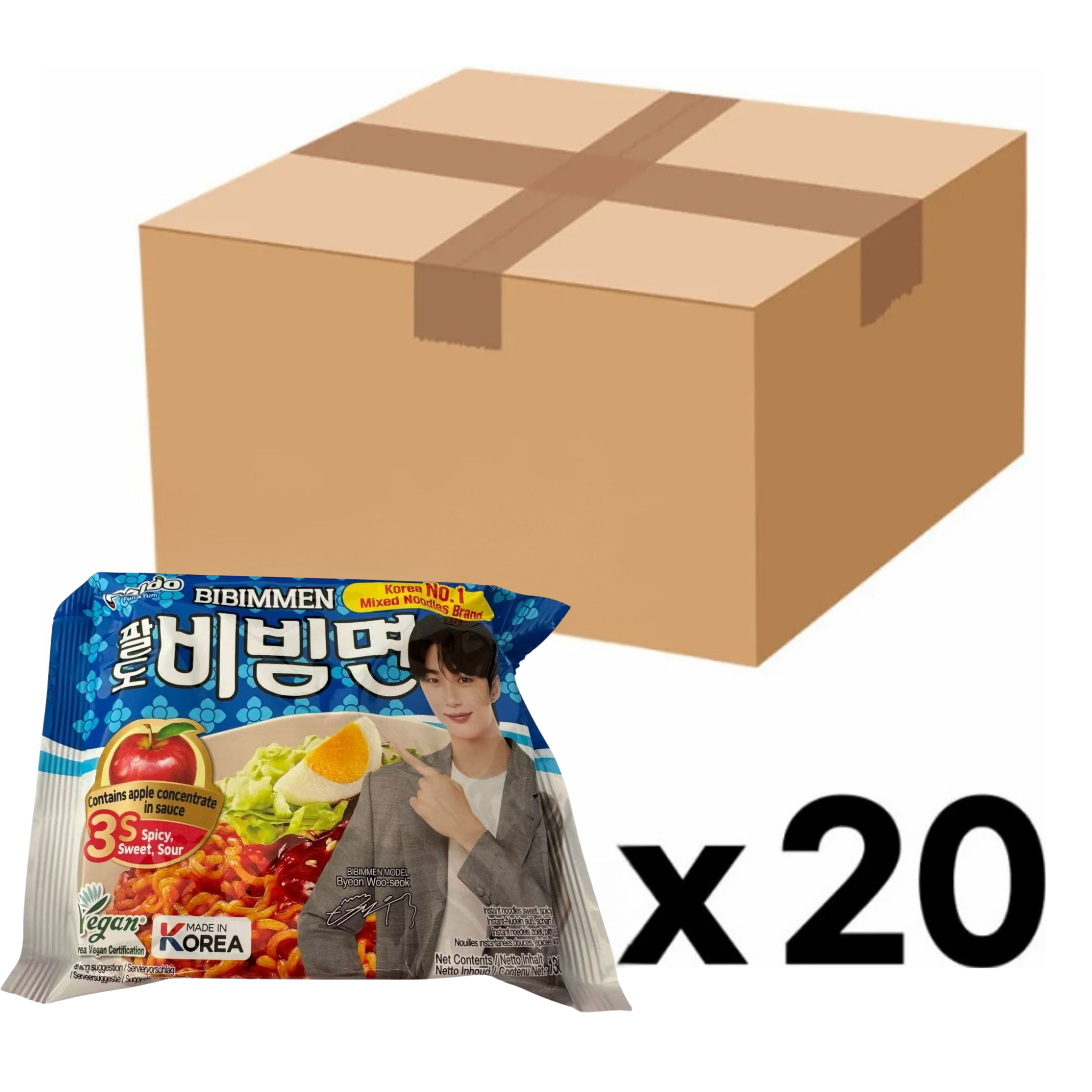 Paldo Instantnudeln Bibim Men 130g (20er-Pack)