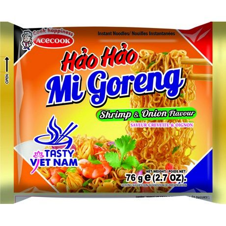 Acecook Instantnudeln Hao Hao Mi Goreng Garnelen & Zwiebeln 76g (10er-Pack)