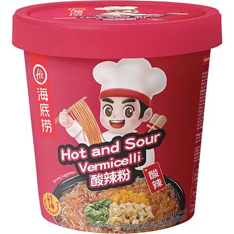Haidilao Instant Glasnudeln Vermicelli Hot & Sour Cup 122g (12er-Pack)