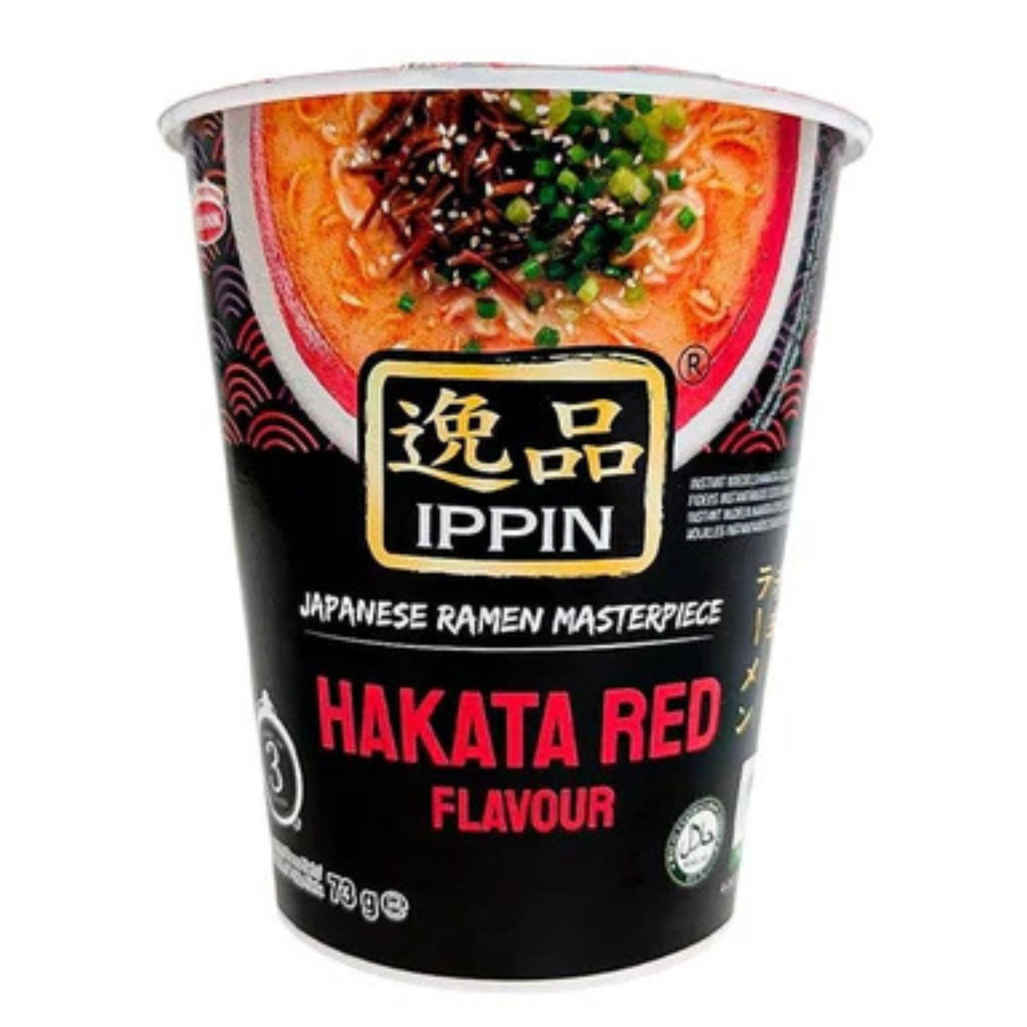 Acecook Ippin Instantnudeln Ramen Tonkotsu Hakata Red Spicy Cup 73g (12er-Pack)