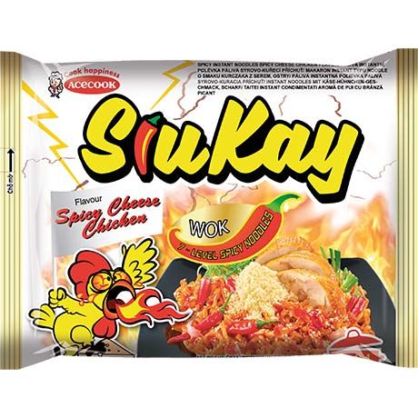 Acecook Instantnudeln Siu Kay Spicy Cheese Chicken 127g (18er-Pack)