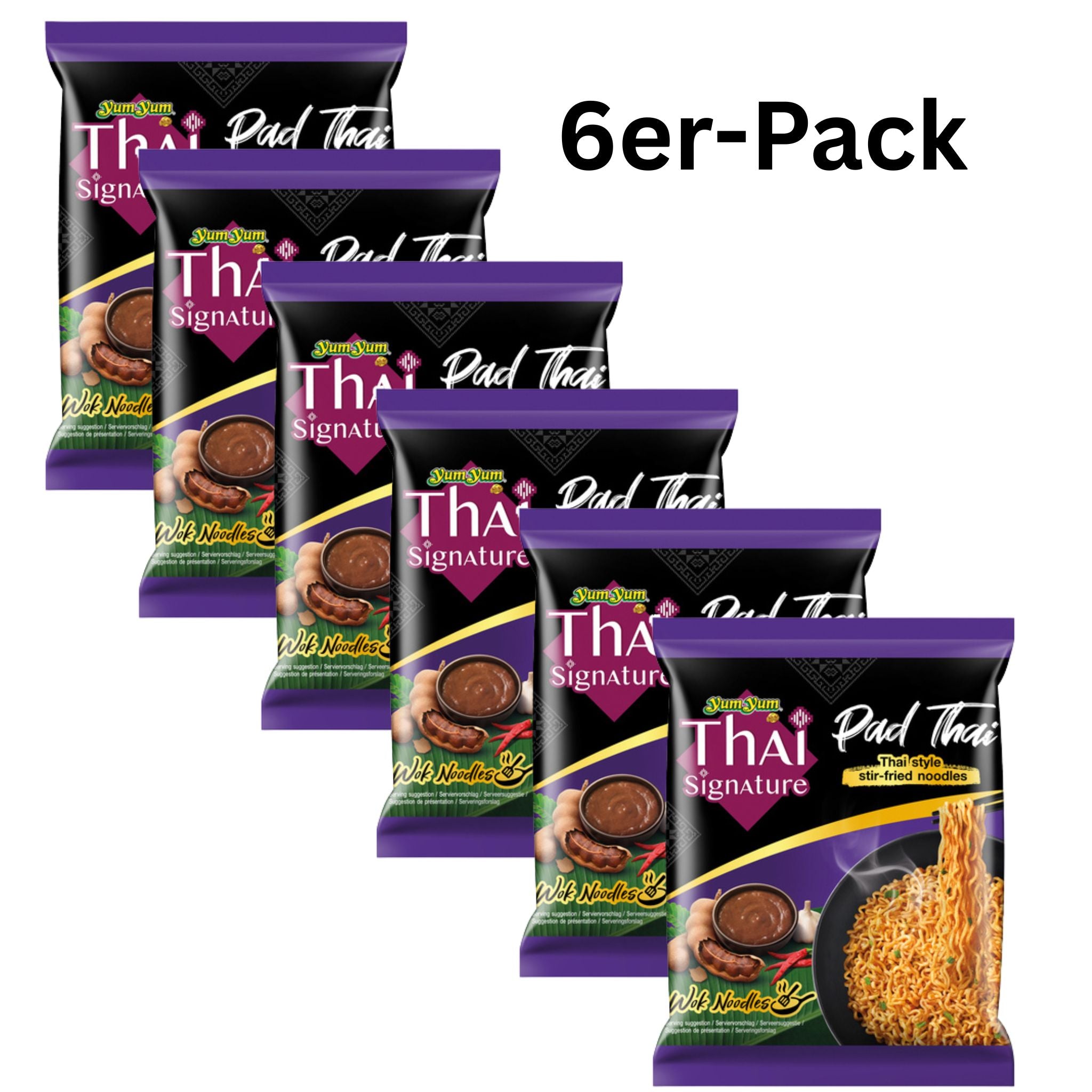 YumYum Instantnudeln Thai Signature Stir-Fried Pad Thai 100g (6er-Pack)