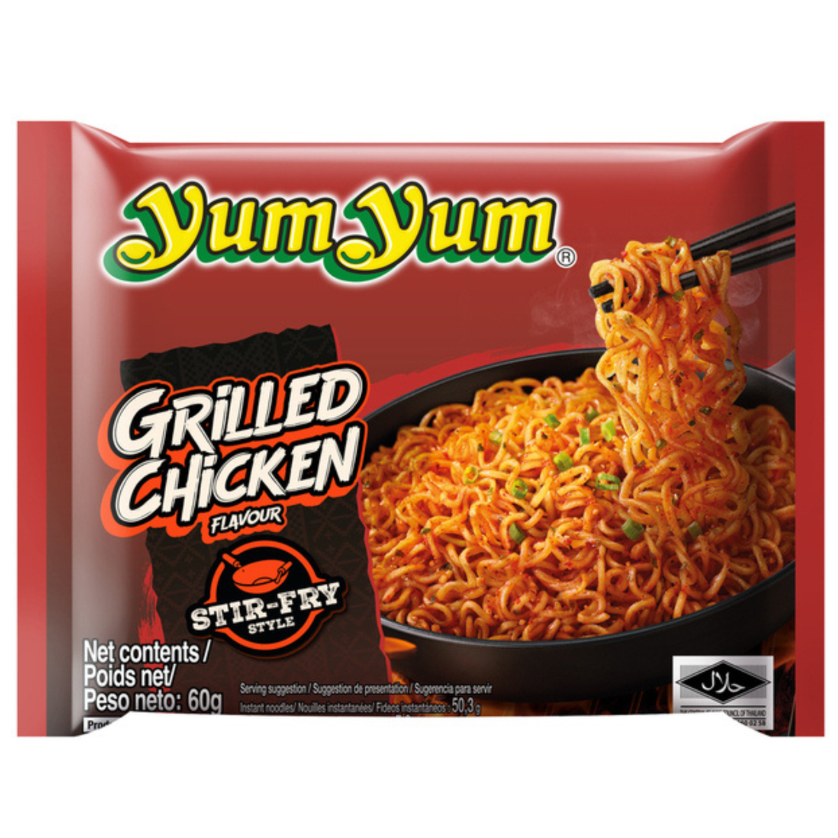 YumYum Instantnudeln Stir-Fried Grilled Chicken 60g