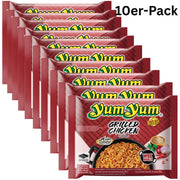 YumYum Instantnudeln Stir-Fried Grilled Chicken 70g (10er-Pack)