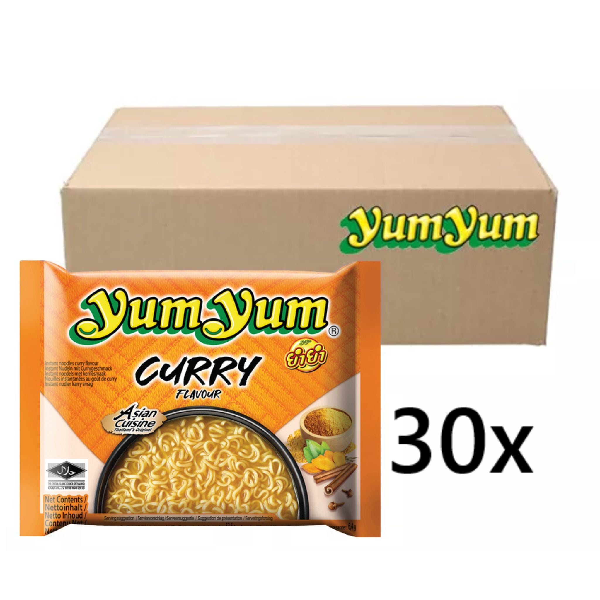 YumYum Instantnudeln Curry 60g (30er-Pack)_MHD