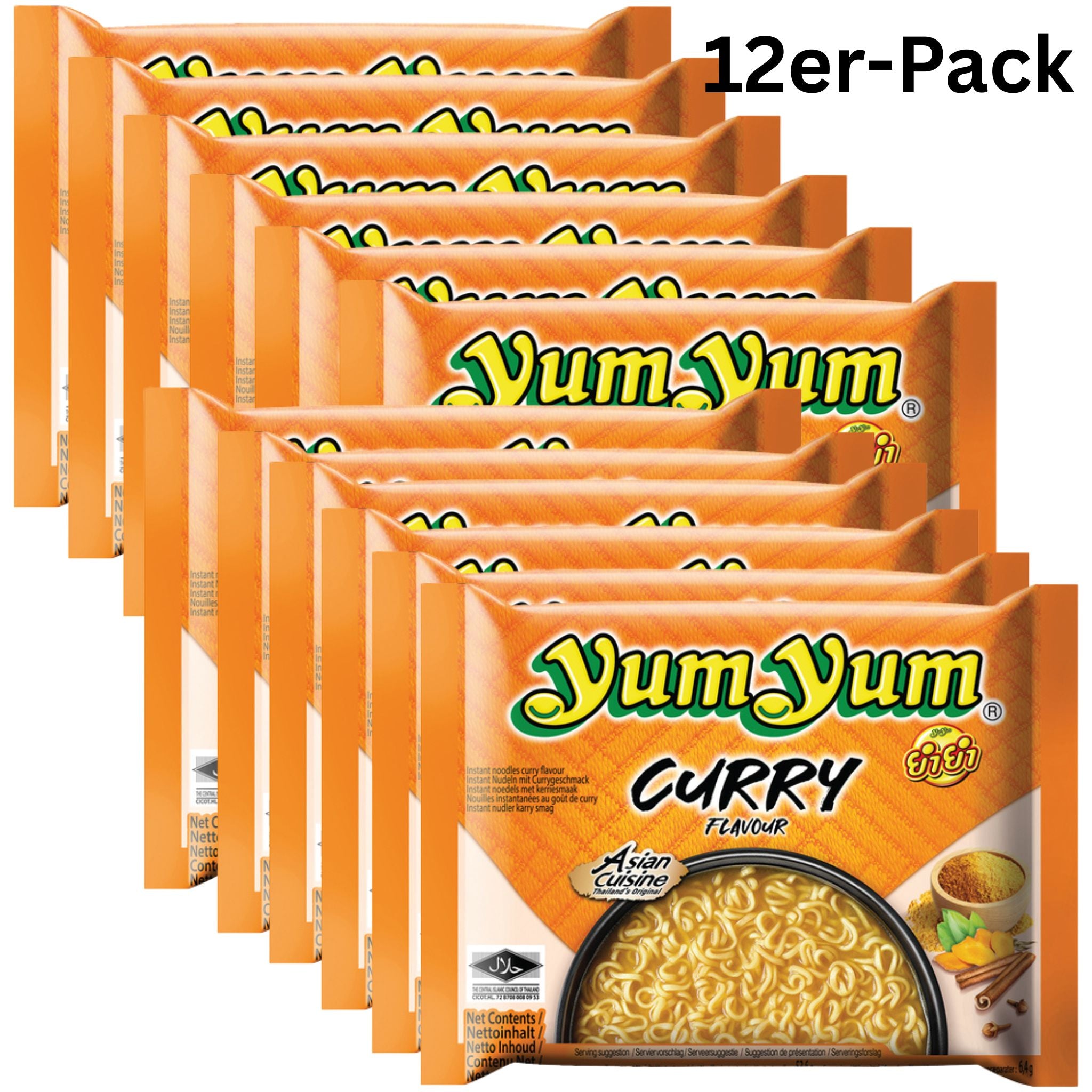 YumYum Instantnudeln Curry 60g (12er-Pack)_MHD