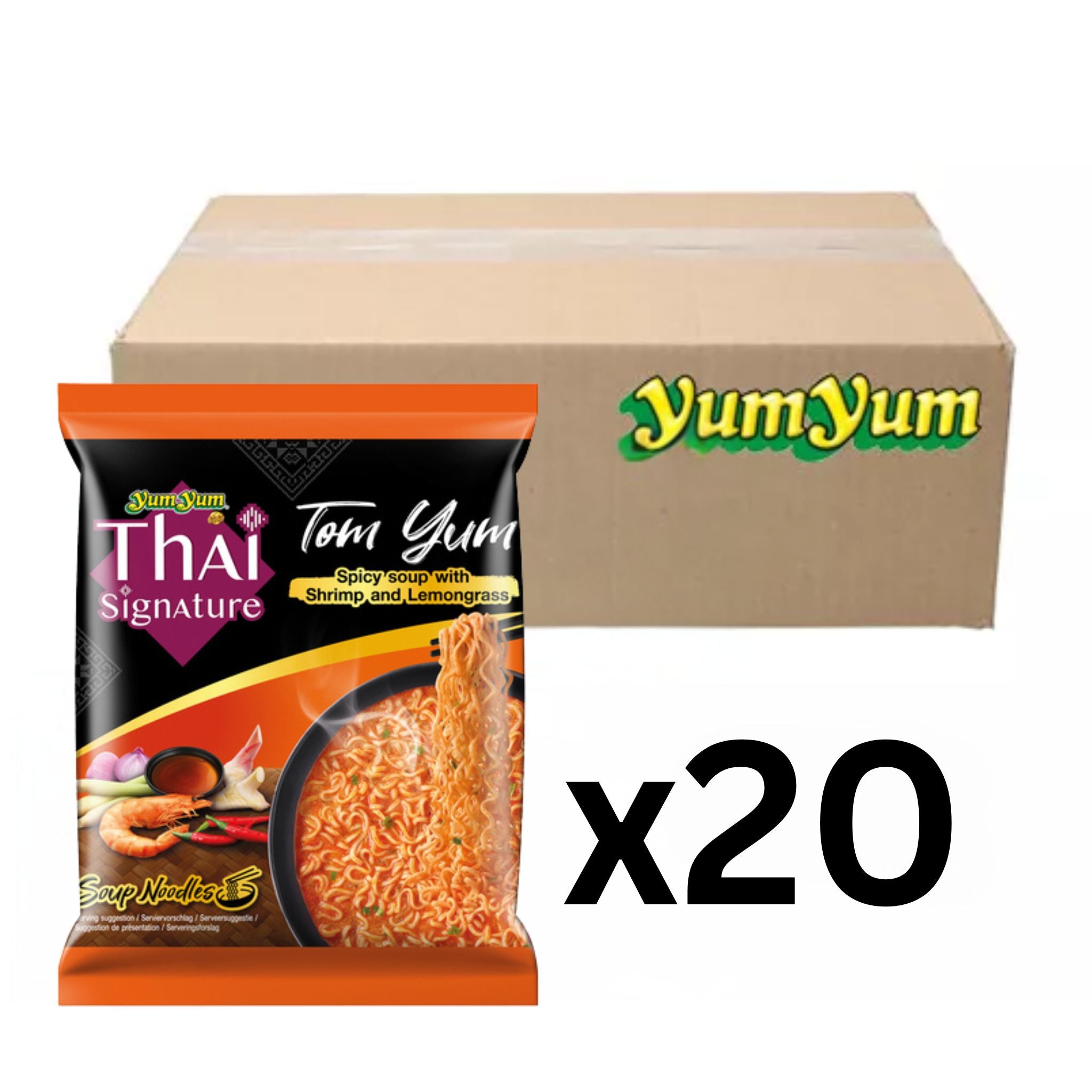 YumYum Instantnudeln Thai Signature Tom Yum 100g (20er-Pack)