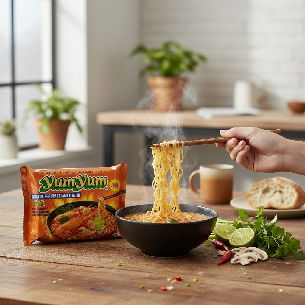 YumYum Instantnudeln Tom Yum Shrimp Cream Flavour 70g (30er-Pack)