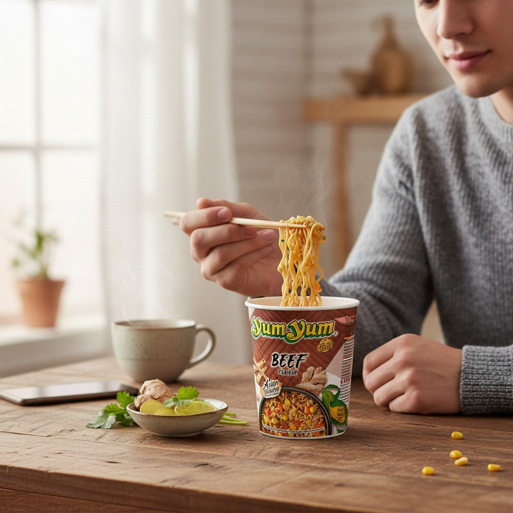YumYum Instantnudeln Rind Cup 70g (24er-Pack)