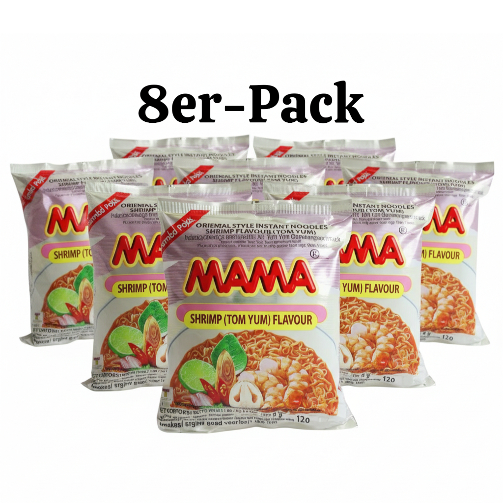MAMA Instantnudeln Shrimp Tom Yum Jumbo Pack 90g (8er-Pack)