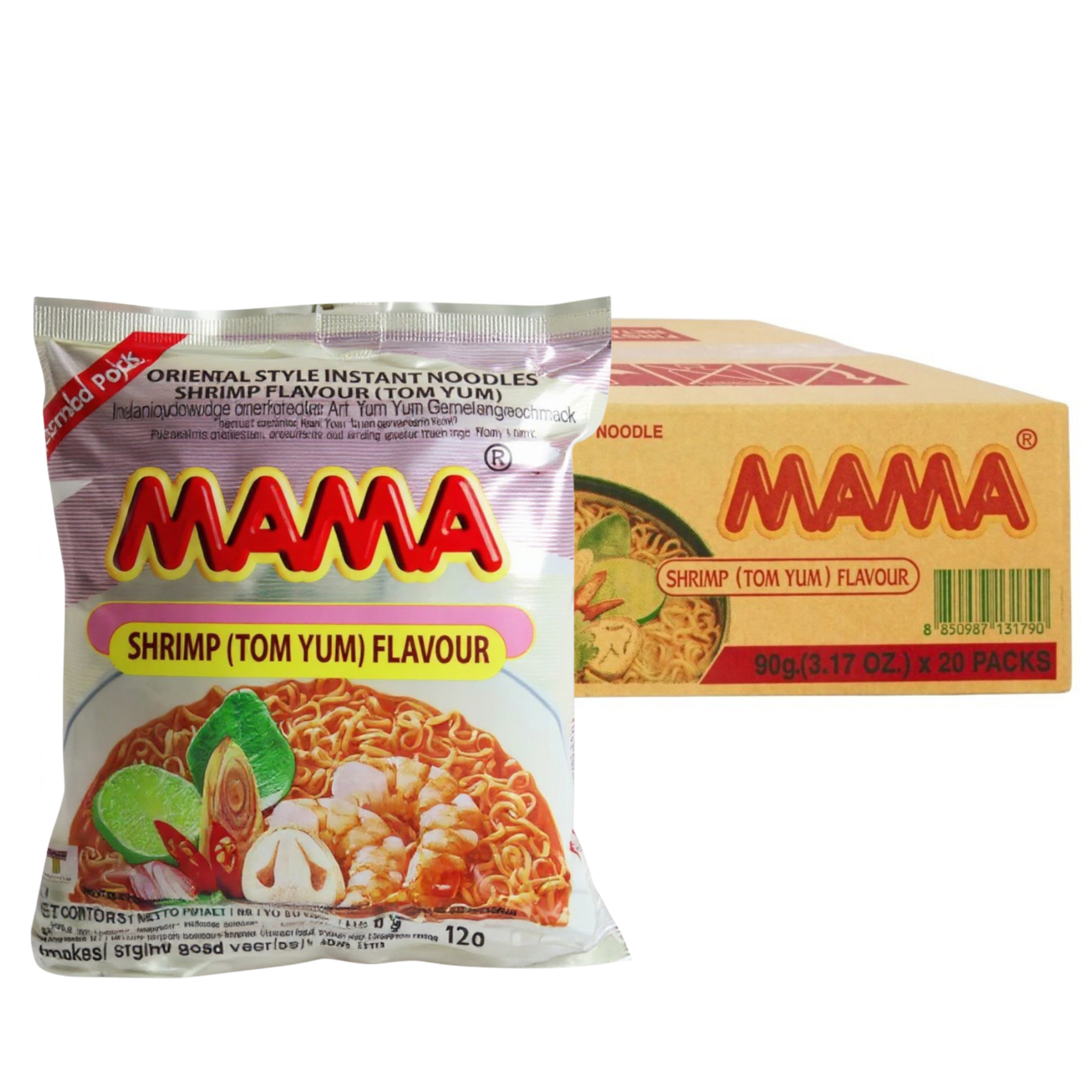 MAMA Instantnudeln Shrimp Tom Yum Jumbo Pack 90g (20er-Pack)