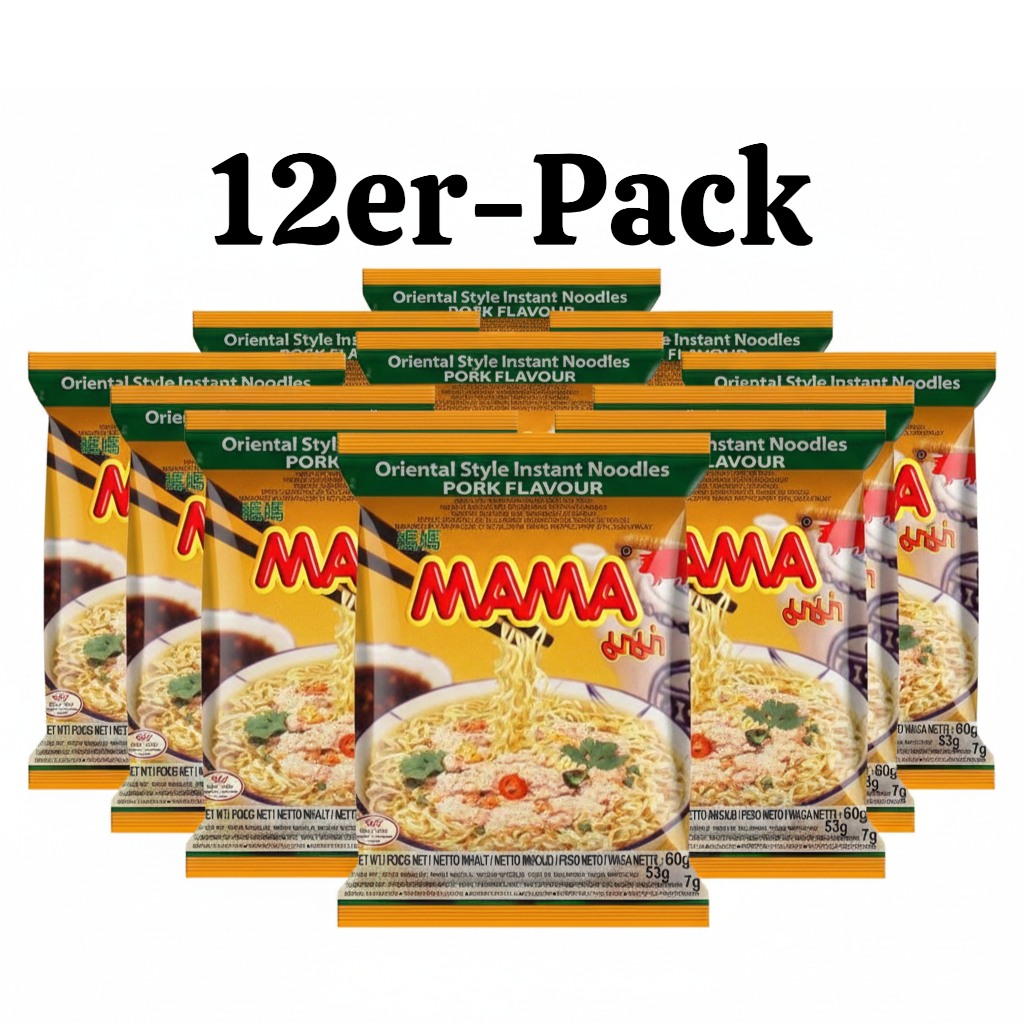 MAMA Instantnudeln Schwein 60g (12er-Pack)