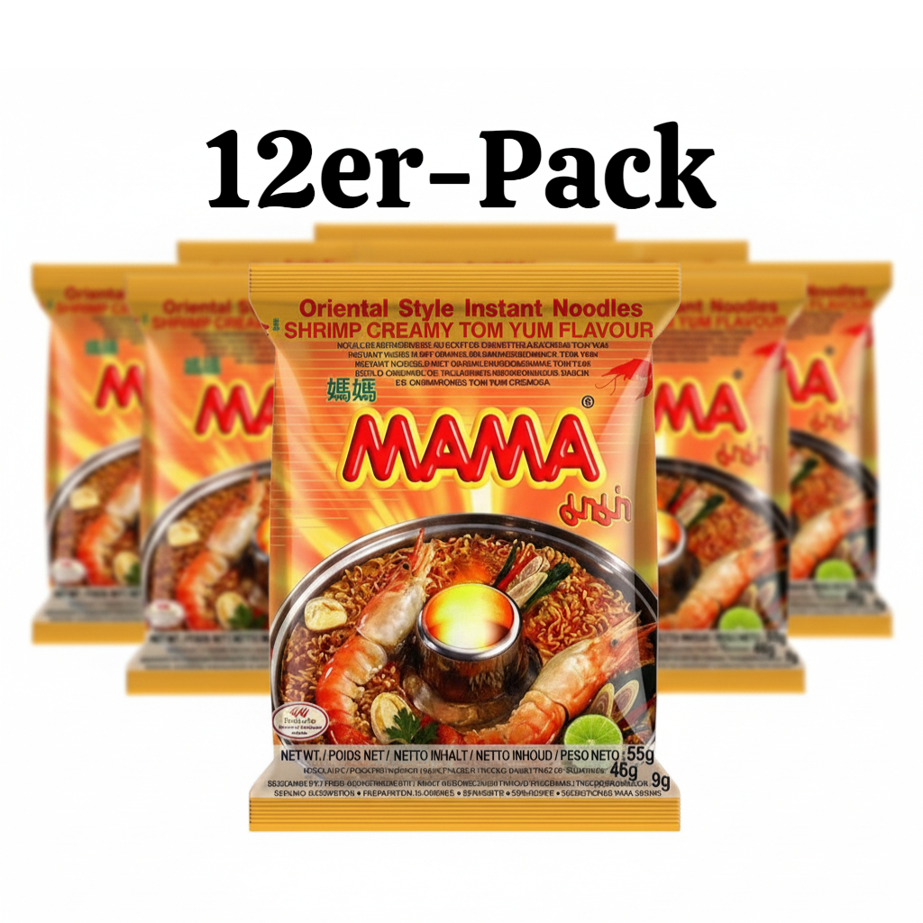 MAMA Instantnudeln Shrimp Creamy Tom Yum 55g (12er-Pack)