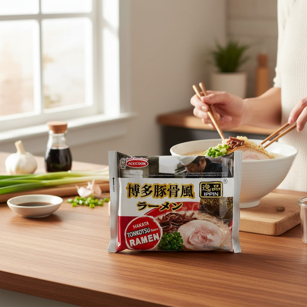 Acecook Ippin Instantnudeln Ramen Hakata Tonkotsu 82g (30er-Pack)