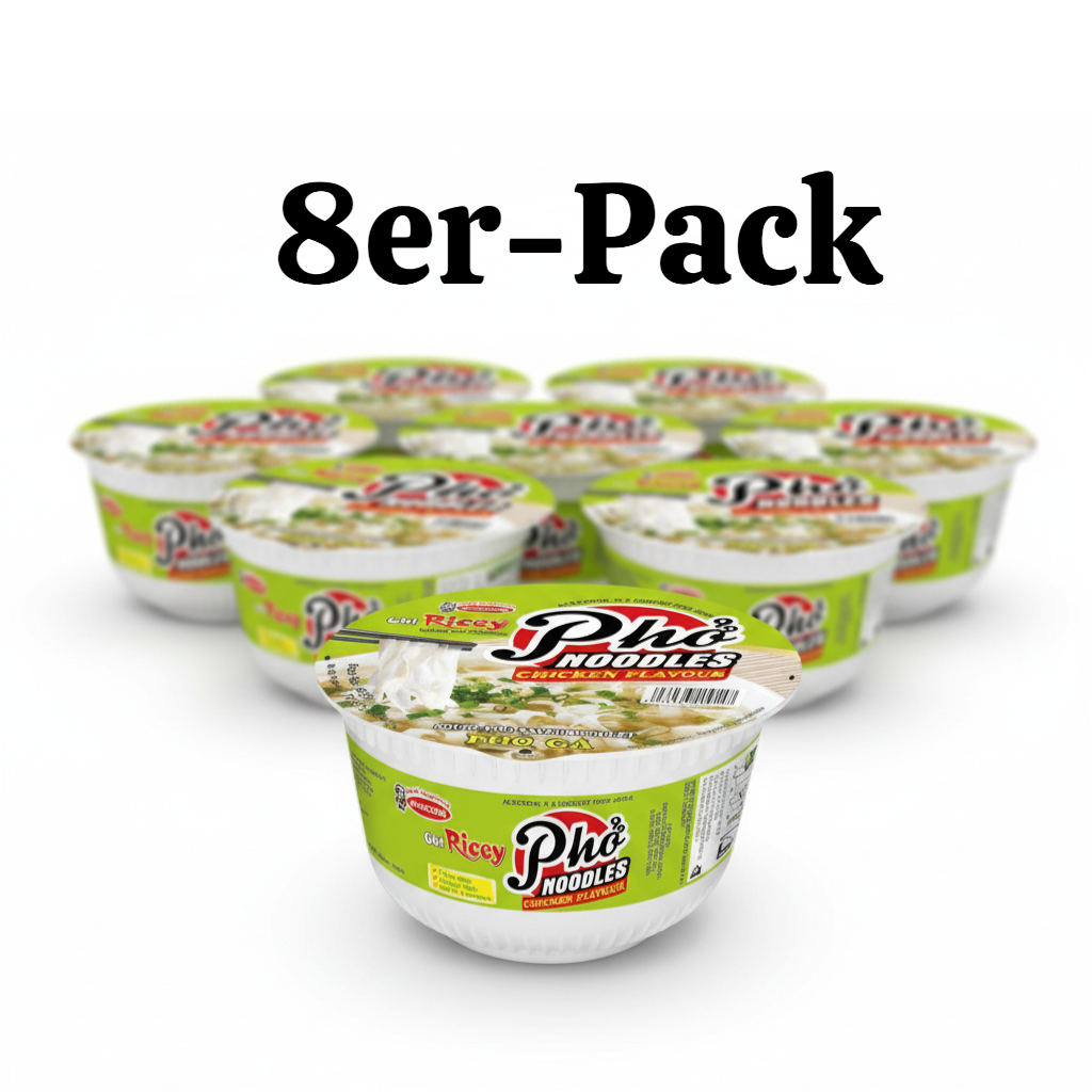 Acecook Oh Ricey Instant Reisnudelsuppe Pho Ga Huhn CUP 71g (8er-Pack)