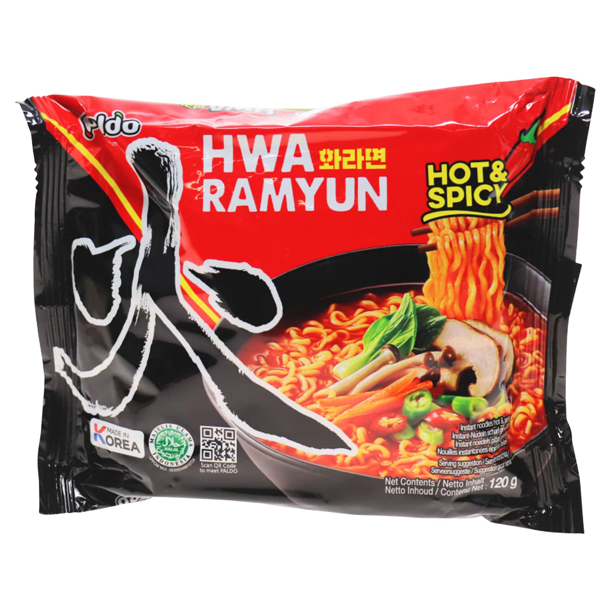Paldo Instantnudeln HWA Ramyun Hot & Spicy 120g (20er-Pack)
