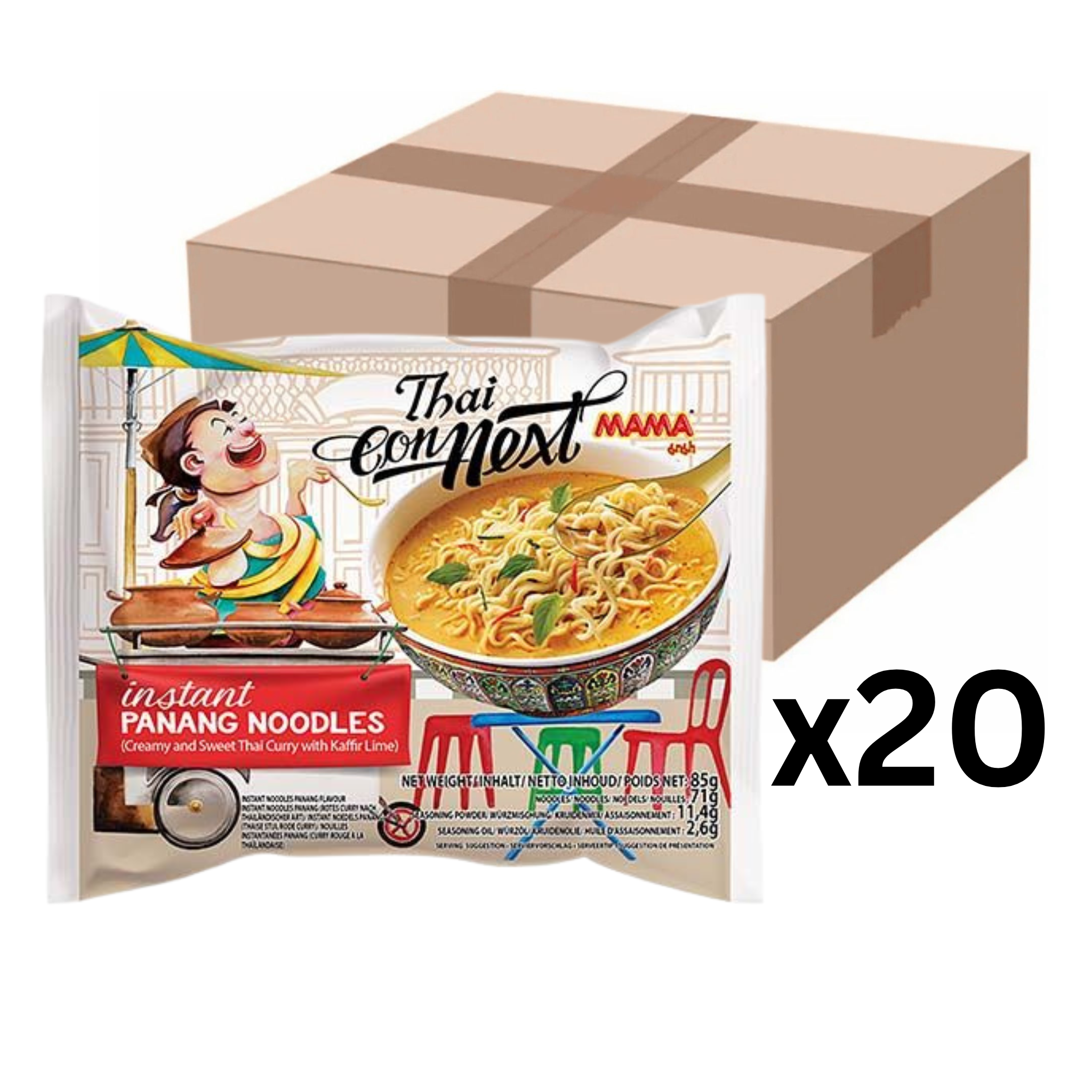 MAMA Instantnudeln Thai Connext Panang 85g (20er-Pack)