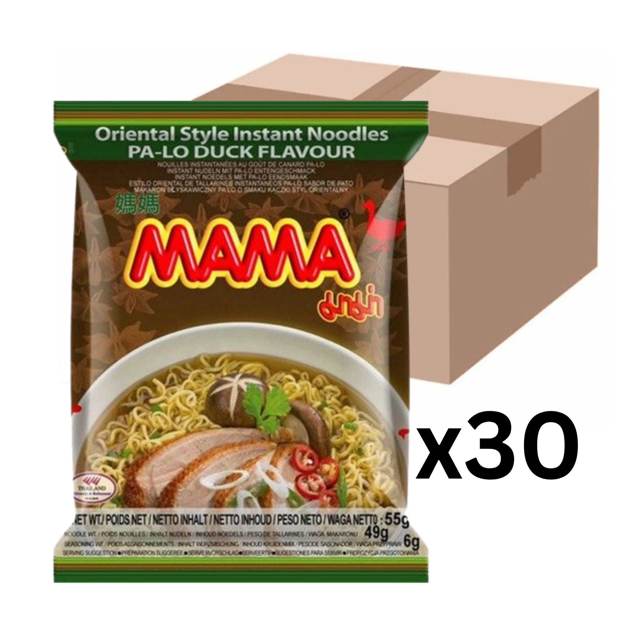 MAMA Instantnudeln Pa-Lo Ente 55g (30er-Pack)