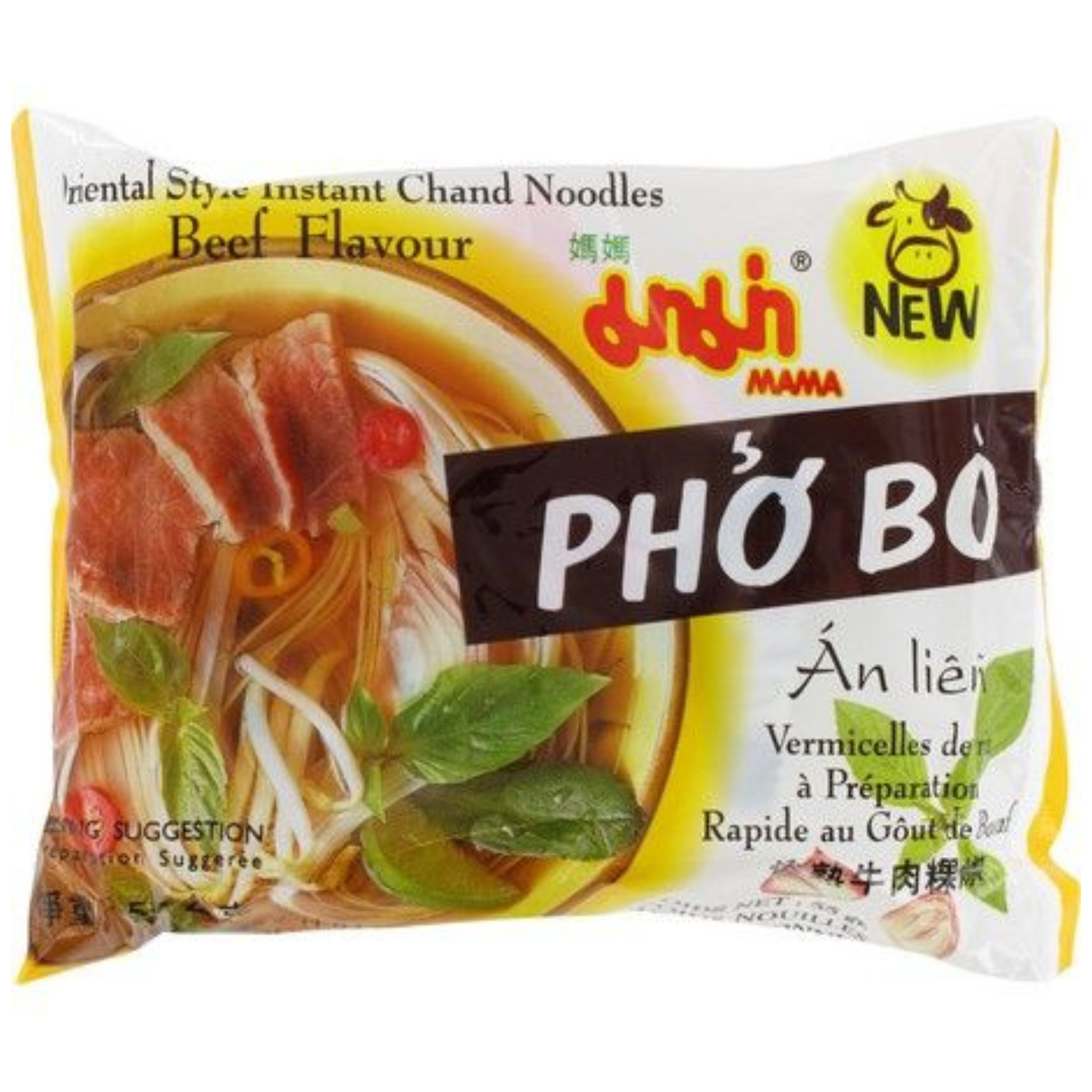 MAMA Instant Chand Nudeln Rind Pho Bo 55g (30er-Pack)