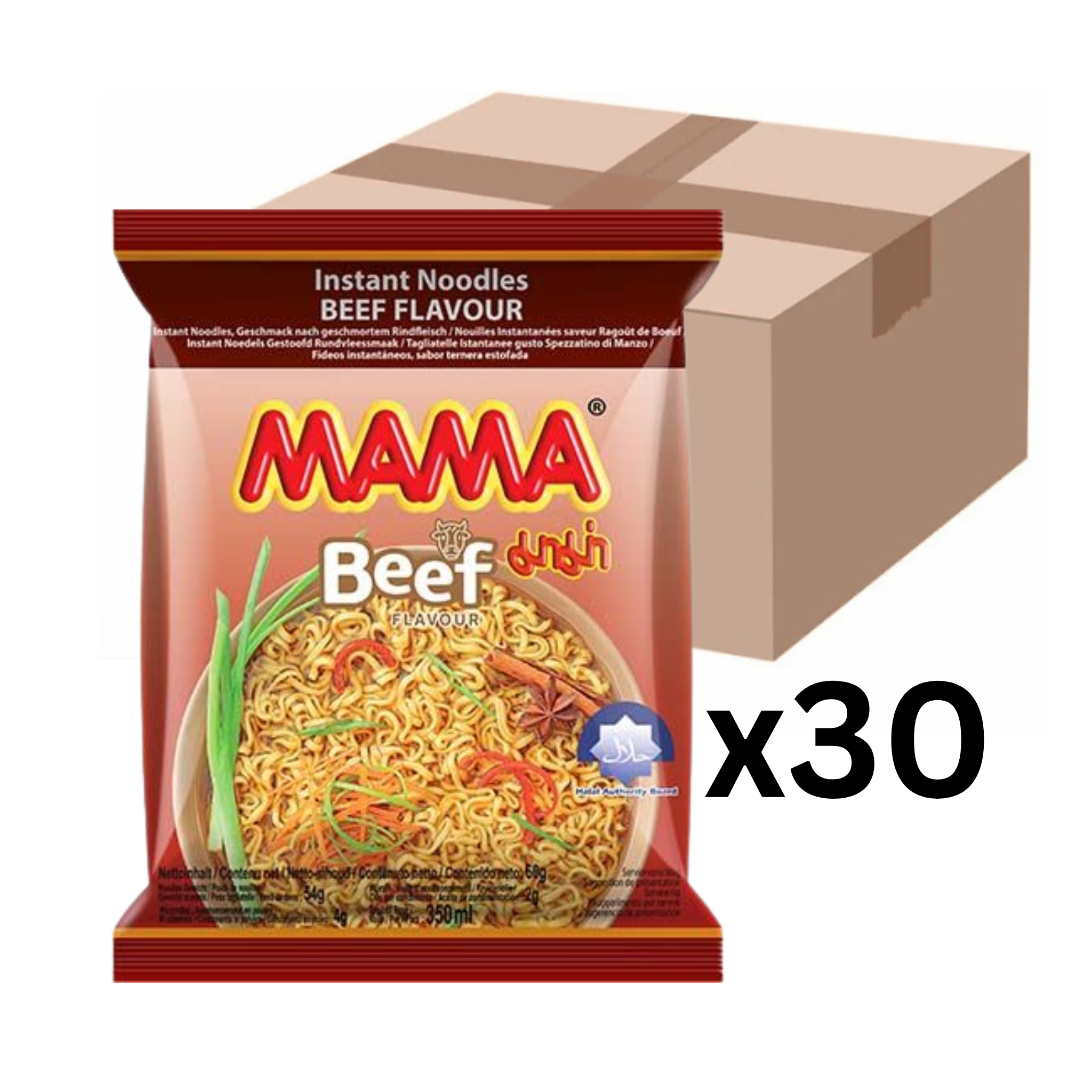 MAMA Instantnudeln Rind 60g (30er-Pack)