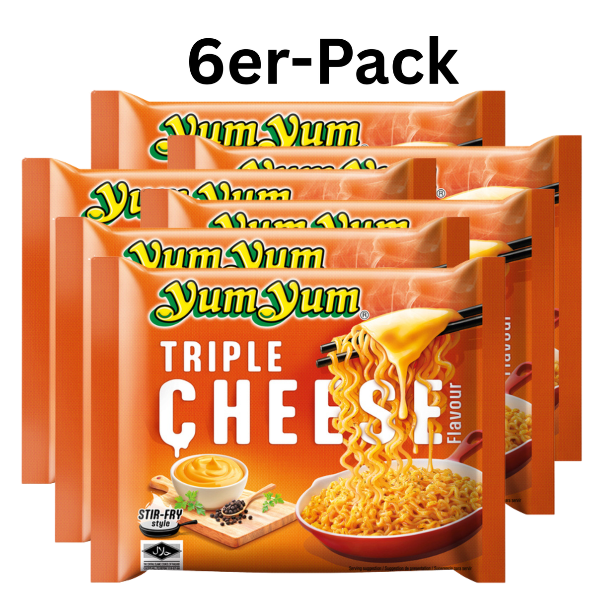 YumYum Instantnudeln Stir-Fried Triple Cheese 100g