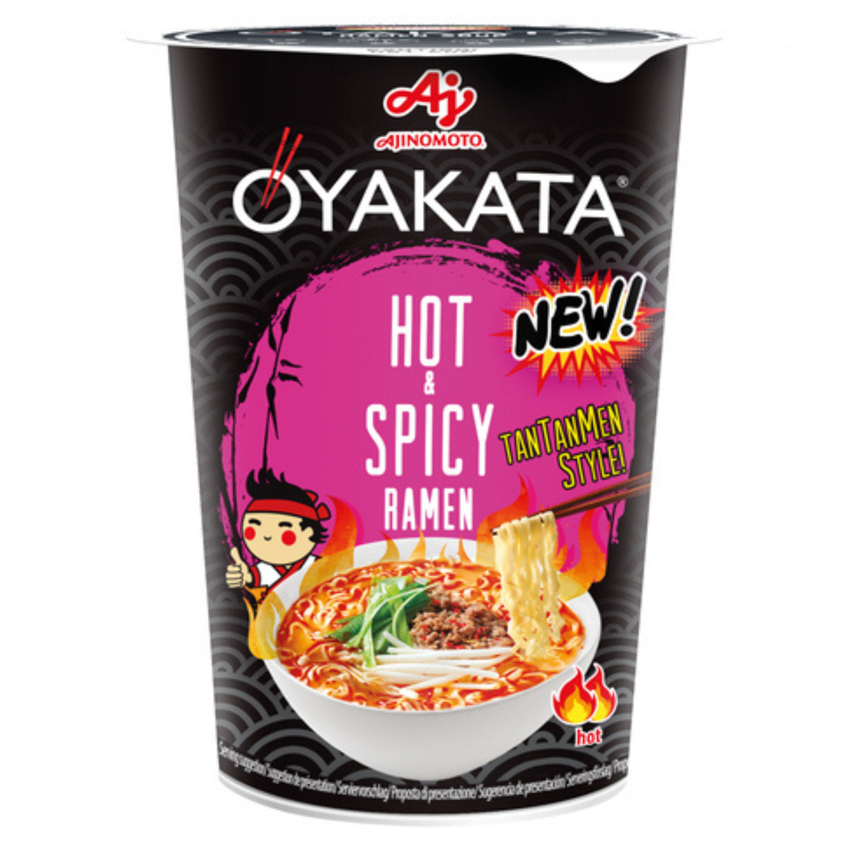 Ajinomoto OYAKATA Instantnudeln Tantanmen scharf Ramen Cup 63g (8er-Pack)