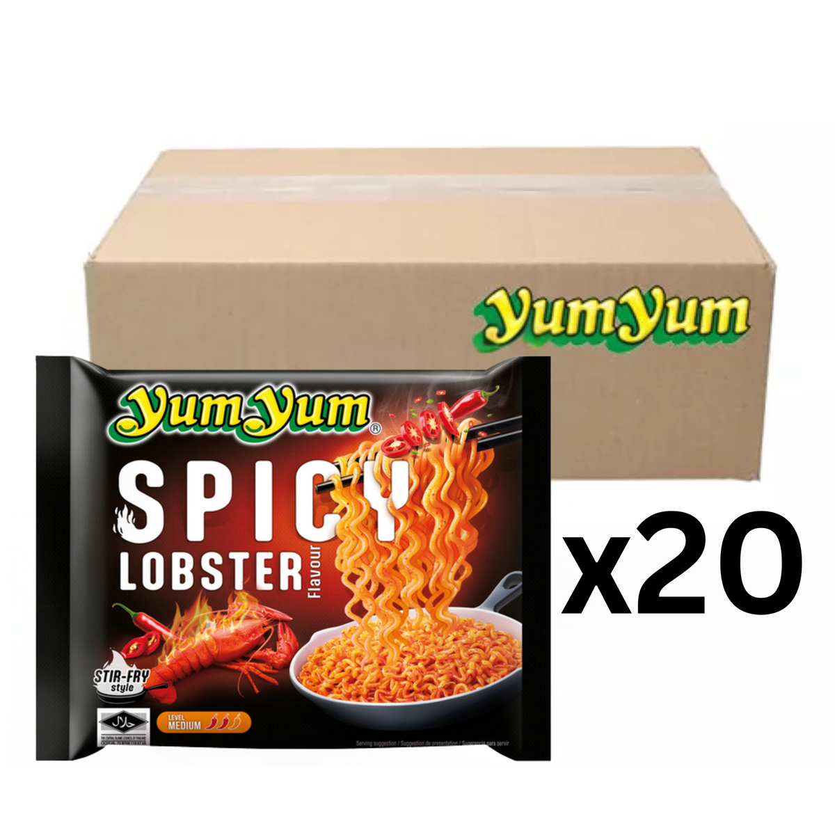 YumYum Instantnudeln Stir-Fried Hummer scharf 100g