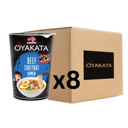 Ajinomoto OYAKATA Instantnudeln Sukiyaki Rind Ramen Cup 63,5g (8er-Pack)