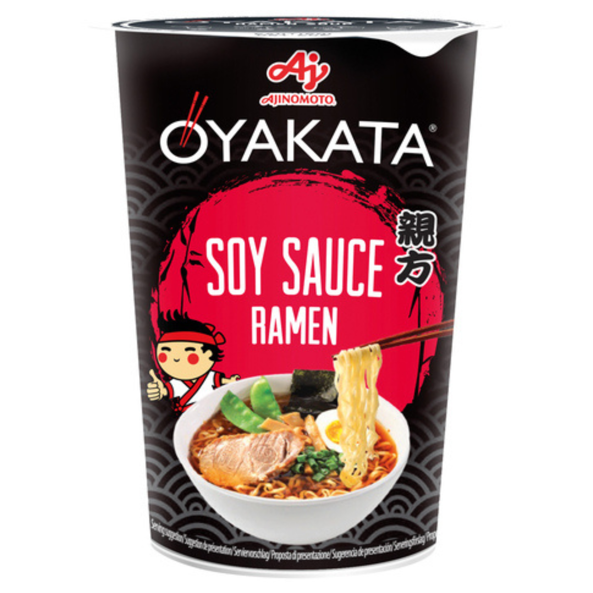 Ajinomoto OYAKATA Instantnudeln Sojasauce Ramen Cup 63g (8er-Pack)