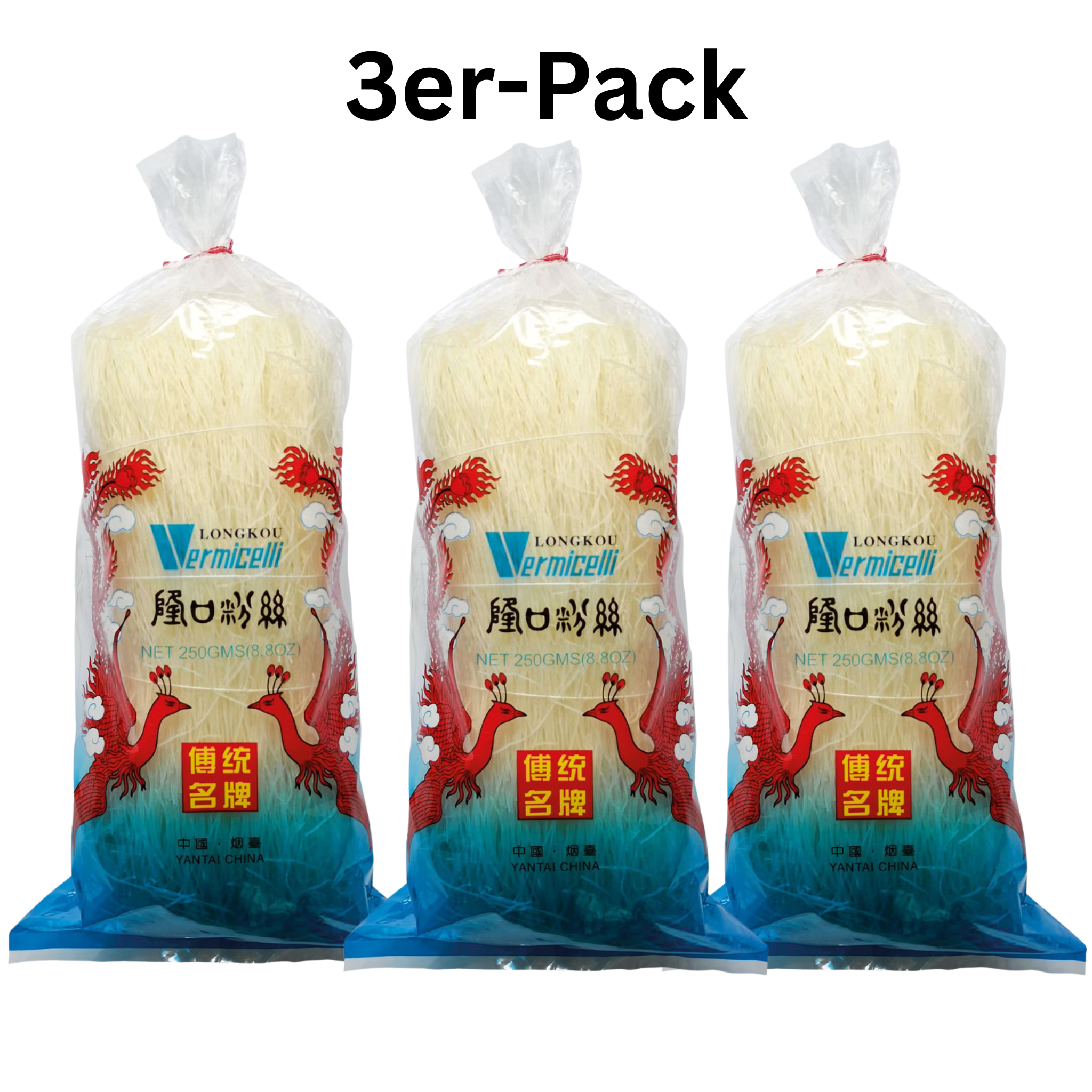 Longkou Vermicelli Glasnudeln 250g (3er-Pack)