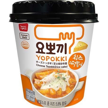 YOPOKKI Reiskuchen Tteokbokki Topokki Käse Cup 120g (12er-Pack)