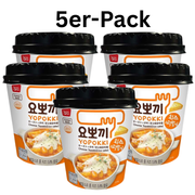 YOPOKKI Reiskuchen Tteokbokki Topokki Käse Cup 120g (5er-Pack)
