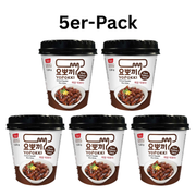 YOPOKKI Reiskuchen Tteokbokki Topokki Black Bean Sauce Jjajang Cup 120g (5er-Pack)